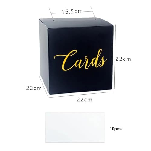 UALXPAO Kartenbox Hochzeit Segen Hochzeitskartenbox Aufbewahrungsbox Karton Weiß Schwarz Empfangsbox Elegante DIY Bastelkartenbox Jubiläen(Style 4) von UALXPAO