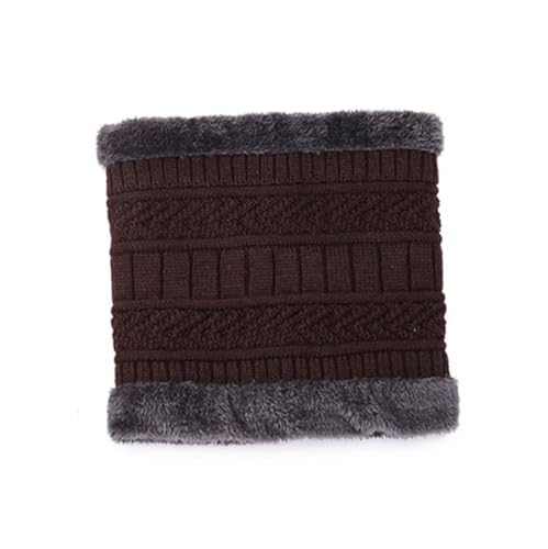 UALXPAO Mütze und Schal Set Damen Winter Männer Frauen Dicke Beanie Hut Strickmütze Winter Cap Beanie Weibliche Wolle Hals Schal Kappe Sturmhaube Maske Motorhaube Hüte Set(Brown Scarf) von UALXPAO