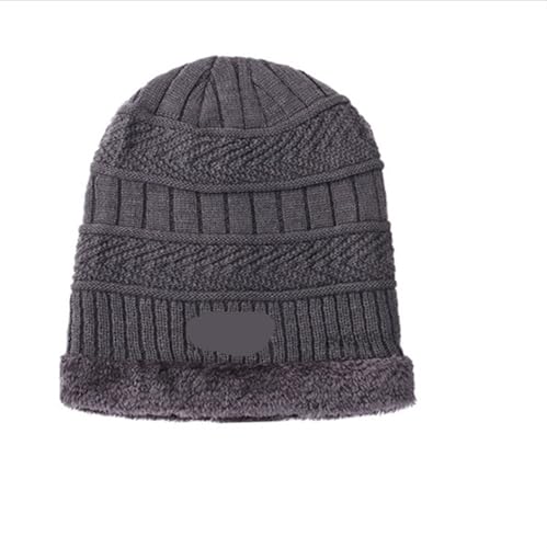 UALXPAO Mütze und Schal Set Damen Winter Männer Frauen Dicke Beanie Hut Strickmütze Winter Cap Beanie Weibliche Wolle Hals Schal Kappe Sturmhaube Maske Motorhaube Hüte Set(Gray Hat) von UALXPAO