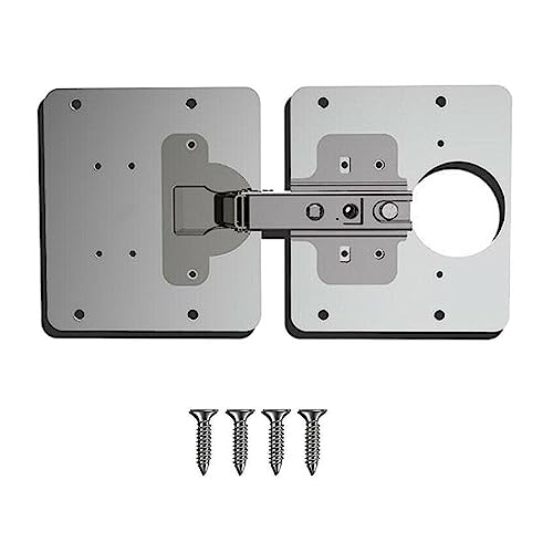 UAMOU 1/2Pcs Schrank Scharnier Reparatur Platte Edelstahl Möbel Schrank Reparatur Montieren Werkzeug Schublade Tür Hinger Reparatur Zubehör Cheerfully (Color : 1pc 5Holes Sliver) von UAMOU