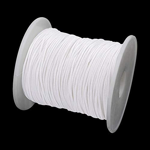 UBERMing Jalousie Schnur Geflochtene Lift Shade Cord Weiß 109 Yards/Roll Geflochten Lift Schatten Schnur Ø 1,3 mm Zugschnur für Aluminium Blind Schatten und Gartenbau und Kunsthandwerk von UBERMing