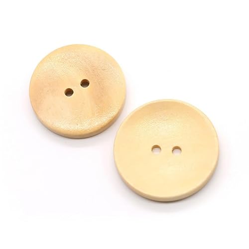 Buttons, Runde Knöpfe aus Naturholz, Ersatzknöpfe aus Holz mit 4 Löchern, Nähknöpfe aus Holz, Kunst, Basteln, Kleidungszubehör(A (Natural),11mm(0.43'') 80Pcs) von UBFSNKVX