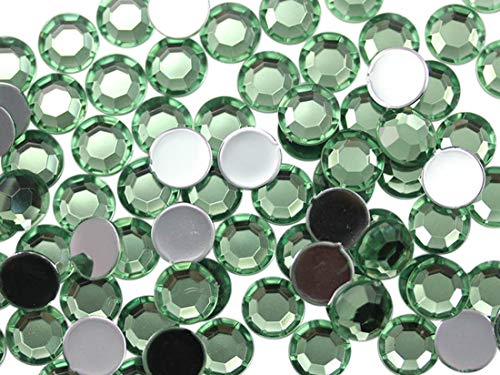 1000 Stück 4,5 mm SS20 grüner Peridot.PD Acryl-Strasssteine mit flacher Rückseite für Schmuckherstellung und Gesichtsmalerei, Kartenherstellung, Verzierungen, Kunststoff-Bastelsteine, 1000 Stück von UBJSFASASND