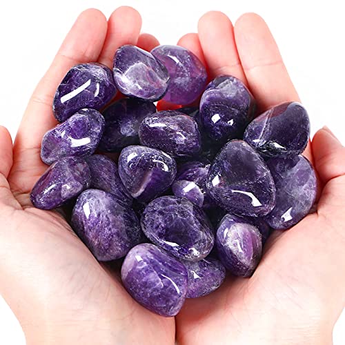 Amethyst-Heilkristalle, natürlich, poliert, unregelmäßig, 0,2 kg von UBJSFASASND