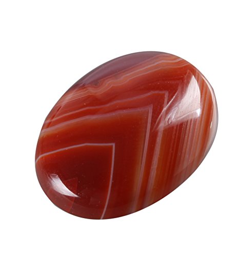 GCN-B9 natürliche rote Achat-Edelsteine, flache Rückseite, oval, Cabochon, lose Kuppel, 18 x 13 mm, für Schmuckherstellung, 16 Stück von UBJSFASASND