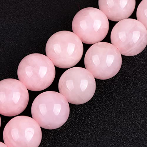 GEM-Inside Natürliche 20 mm rosa Rosenquarz-Edelsteine, lose Perlen, handgefertigte Perlen für Schmuckherstellung, Schmuck-Perlenzubehör für Frauen von UBJSFASASND