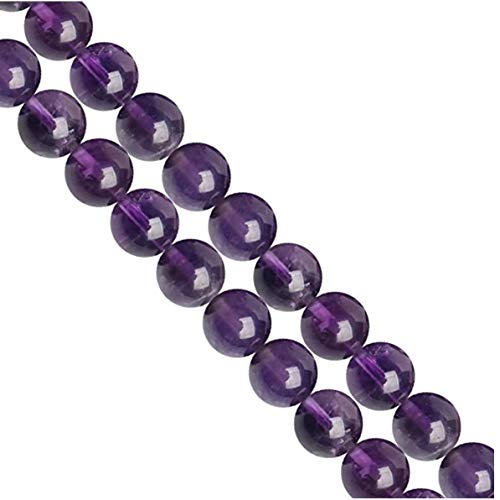 GS7-10 Schmuckstein-Abstandshalter aus violettem Amethyst, 10 mm, rund, lose Perlen, 35–37 Stück, 1 Strang von UBJSFASASND