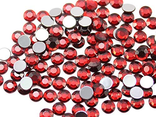 SS40 Strasssteine H133, Acryl, flache Rückseite, für Schmuckherstellung und Gesichtsmalerei, Kartenherstellung, Verzierungen, Kunststoff-Edelsteine, 8 mm, Rot, 500 Stück von UBJSFASASND