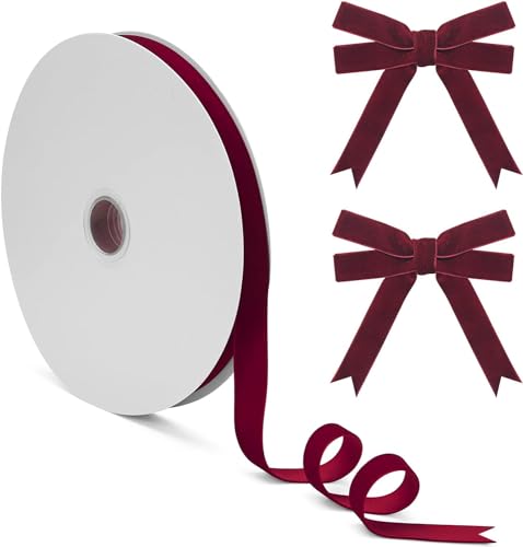 UCLEVER Satinband 20mm, 10 Meters Dekoration Geschenkband Fein Schleifenband, Stoffband für Hochzeit, Taufe und Geburtstag Geschenke Der Valentinstag Verpackung von Geschenken (Rot) von UCLEVER