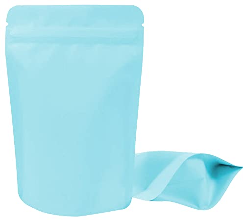 UCOFFEE Mylar-Beutel für Lebensmittel, 10,2 x 15,2 cm, wiederverschließbare Folienbeutel, Stand-Up-Druckverschlussbeutel, Lebensmittelaufbewahrungsbeutel, Blau, 100 Stück von UCOFFEE