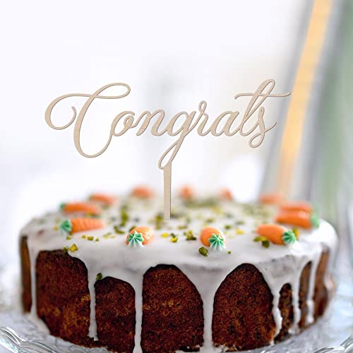 Tortenaufsatz mit Aufschrift "Congrats Graduation" 2022 für Congrats Grade 2022, Abschlussdekoration, Geschenke für Frauen/Männer, personalisierter Holz-Kuchenaufsatz von UDCRZ