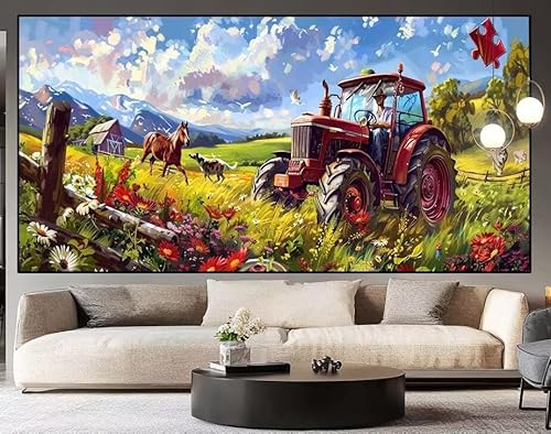 Diamond Painting Bauernhof Traktor diamond painting erwachsene groß xxl 180 x 70 cm 5D Diamant malerei Set Full Square Kristall Strass DIY Stickerei Kreuzstich Diamond Art für Home Dekor Gifts I39 von UDERUI