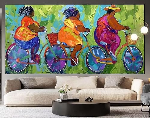 Diamond Painting Dicke Frau Fahrrad diamond painting erwachsene groß xxl 120 x 50 cm 5D Diamant malerei Set Full Square Kristall Strass DIY Stickerei Kreuzstich Diamond Art für Home Dekor Gifts I41 von UDERUI