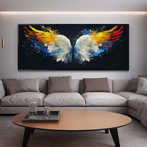 Diamond Painting Federn diamond painting erwachsene groß xxl 60 x 30 cm 5D Diamant malerei Set Flügel Full Square Strass DIY Stickerei Kreuzstich Diamond Art Kunst für Home Wand Dekor Gifts C10 von UDERUI