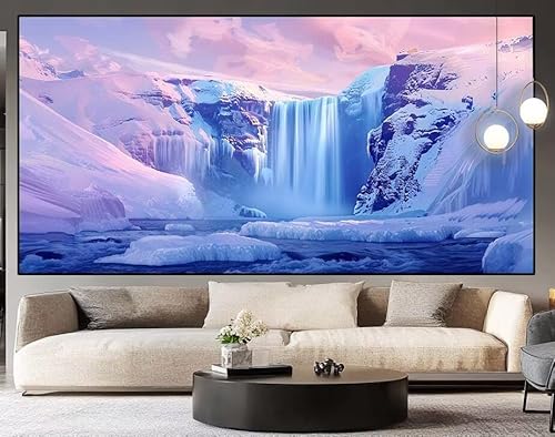 Diamond Painting Groß xxl 150 x 50 cm Fallen Diamant Painting Bilder Erwachsene Malen nach Zahlen Gletscher DIY Voll Square diamond painting zubehör Set für Wohnzimmer und Schlafzimmer Wanddeko I42 von UDERUI