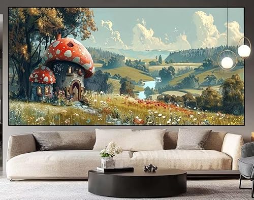 Diamond Painting Groß xxl 150 x 50 cm Herbst Diamant Painting Bilder Erwachsene Malen nach Zahlen Bauernhof DIY Voll Square diamond painting zubehör Set für Wohnzimmer und Schlafzimmer Wanddeko I60 von UDERUI