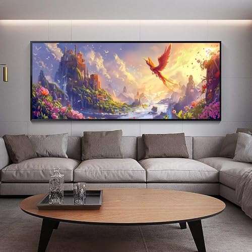 Diamond Painting Phoenix diamond painting erwachsene groß xxl 180 x 70 cm 5D Diamant malerei Set Landschaft Full Round Strass DIY Stickerei Kreuzstich Diamond Art Kunst für Home Wand Dekor Gifts C56 von UDERUI