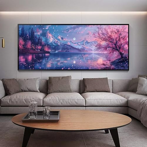 Diamond Painting See diamond painting erwachsene groß xxl 300 x 100 cm 5D Diamant malerei Set Baum Full Square Kristall Strass DIY Stickerei Kreuzstich Diamond Art Kunst für Home Wand Dekor Gifts B79 von UDERUI