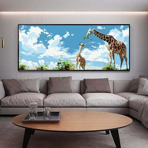 Diamond Painting Tier diamond painting erwachsene groß xxl 300 x 100 cm 5D Diamant malerei Set Giraffe Full Square Strass DIY Stickerei Kreuzstich Diamond Art Kunst für Home Wand Dekor Gifts D14 von UDERUI