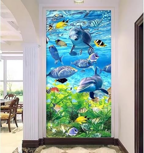 Diamond Painting Unterwasserweltfische ,5D Diamond Painting Groß 60x150cm, Diamant Painting Bilder Erwachsene Malen nach Zahlen DIY Diamant malerei Voll Round bohrer Set, daiment Painting, Deko, Gifts von UDERUI