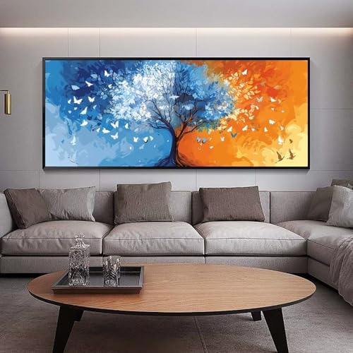 UDERUI Diamond Painting Winter diamond painting erwachsene groß xxl 300 x 100 cm 5D Diamant malerei Set BaumdesLebens Full Square Strass DIY Kreuzstich Diamond Art Kunst für Home Wand Dekor Gifts C45 von UDERUI