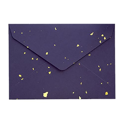 UDJKSHAL Einladungskarten, Einladungsumschläge, Umschläge, 20 Stück/Packung, Spezialpapier, Retro-Goldpulver-Umschläge, Western-Dreieck-Umschlag for Hochzeitseinladung(Dark blue) von UDJKSHAL