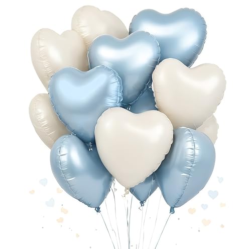 Herz Folienballon 12 Stück,18 Zoll Herz Helium Luftballons Beige Blau,Beige Herzballons Hochzeit, Heliumballon Herzen,Herzluftballons für Geburtstag Valentinstag Verlobung Muttertag Herz Folienballon 12 Stück,18 Zoll Herz Helium Luftballons Beige Blau,Beige Herzballons Hochzeit, Heliumballon Herzen,Herzluftballons für Geburtstag Valentinstag Verlobung Muttertag von UDRKFOPK