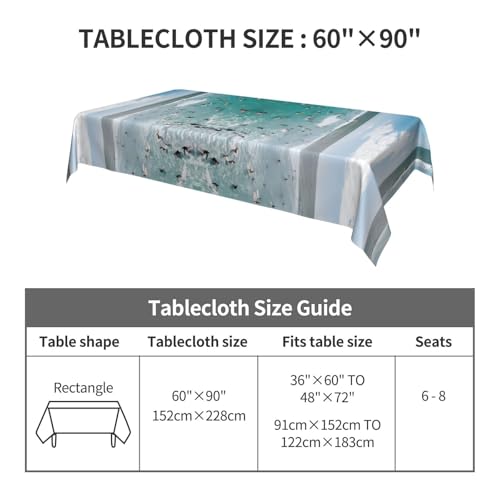 UENFFKDAP Tischdecke, rechteckig, wasserdicht, waschbar, für Restaurants, Partys und Küchen, 152 x 228 cm von UENFFKDAP