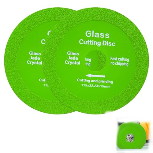 UFFEJKCE Diamant-Trennscheiben, UltradüNne GlasfliesenbläTter, Glasschleifer, Winkelschleifer-Fliesentrennscheiben, Geeignet FüR Winkelschleifer, Zum Schneiden Von Glas-with English||100X15X20mm von UFFEJKCE