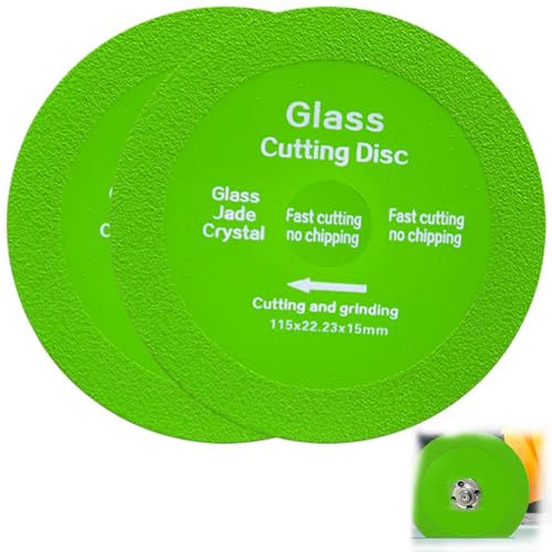 UFFEJKCE Diamant-Trennscheiben, UltradüNne GlasfliesenbläTter, Glasschleifer, Winkelschleifer-Fliesentrennscheiben, Geeignet FüR Winkelschleifer, Zum Schneiden Von Glas-with English||100X15X20mm von UFFEJKCE