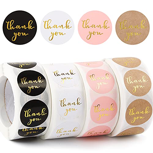 UFLF 2000 Pcs Danke Aufkleber Thank You Stickers Danke Etiketten Runde Gastgeschenkaufkleber für Hochzeit Geburtstag Taufe Party - 2.5cm von UFLF