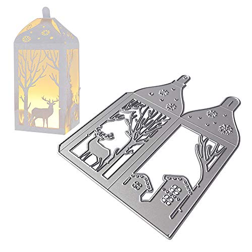 UFLF Weihnachten Stanzschablonen Laterne Stanzen Metall Prägeschablonen Stanzformen Cutting Dies für DIY Scrapbooking Karten Handwerk Geschenk Homedeko von UFLF