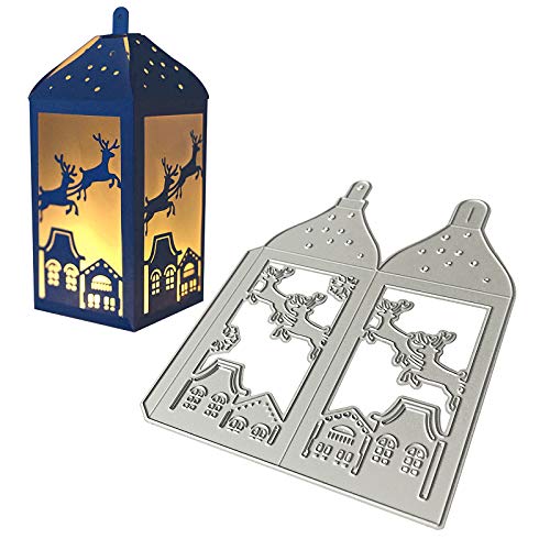 UFLF Weihnachten Stanzschablonen Laterne Stanzen Metall Prägeschablonen Stanzformen Cutting Dies für DIY Scrapbooking Karten Handwerk Geschenk Homedeko von UFLF