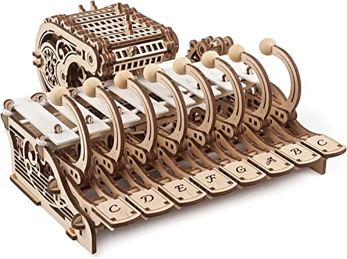 UGEARS Mechanisches Celesta 3D Puzzle - Multifunktionales Musikinstrument mit Klavier, Spieluhr und Xylophon - 3D Holzpuzzle Erwachsene und Kinder - Modellbau Holzbausatz - Musical Modellbausatz von UGEARS