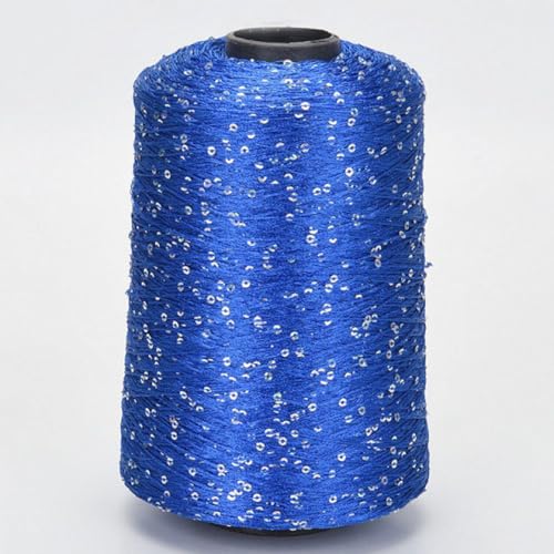 100G Glitzergarn Pailletten Weiß Silber Paillettengarn glänzendes Garn Summer Ice Silk Mercerisiertes Garn, A-18 von UGEFKMQ