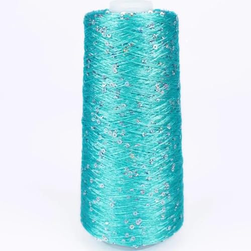 100G Glitzergarn Pailletten Weiß Silber Paillettengarn glänzendes Garn Summer Ice Silk Mercerisiertes Garn A-1 von UGEFKMQ