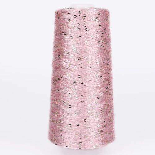 100G Glitzergarn Pailletten Weiß Silber Paillettengarn glänzendes Garn Summer Ice Silk Mercerisiertes Garn A-2 von UGEFKMQ