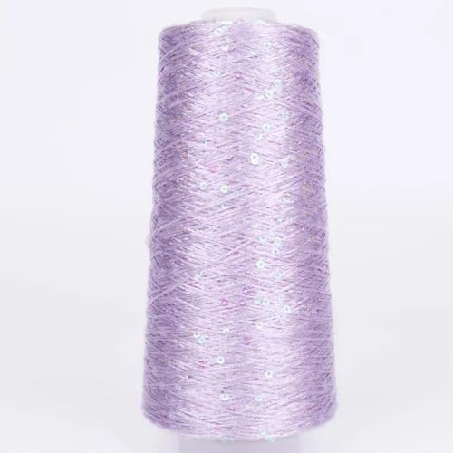 100G Glitzergarn Pailletten Weiß Silber Paillettengarn glänzendes Garn Summer Ice Silk Mercerisiertes Garn A-4 von UGEFKMQ