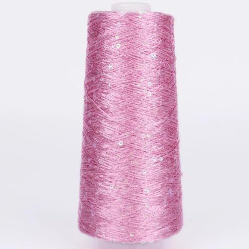 100G Glitzergarn Pailletten Weiß Silber Paillettengarn glänzendes Garn Summer Ice Silk Mercerisiertes Garn A-7 von UGEFKMQ