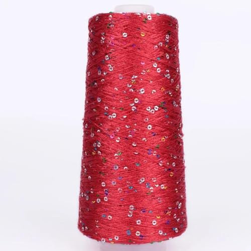 100G Glitzergarn Pailletten Weiß Silber Paillettengarn glänzendes Garn Summer Ice Silk Mercerisiertes Garn A-9 von UGEFKMQ