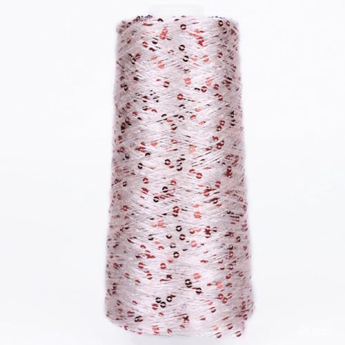 100G Summer Ice Silk Glitter Garn Pailletten Garn mehrfarbiges Pailletten-Glitzergarn mercerisiertes Garn spezielles Paillettengarn, A-1 von UGEFKMQ