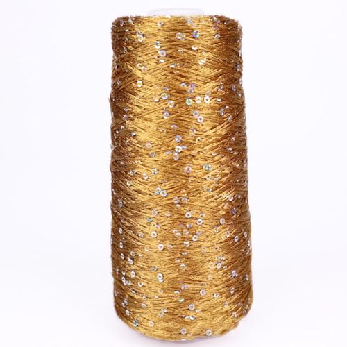 100G Summer Ice Silk Glitter Garn Pailletten Garn mehrfarbiges Pailletten-Glitzergarn mercerisiertes Garn spezielles Paillettengarn, A-5 von UGEFKMQ