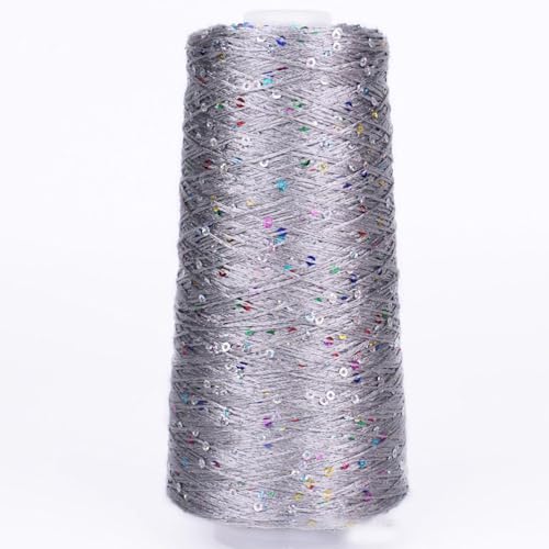 100G Summer Ice Silk Glitter Garn Pailletten Garn mehrfarbiges Pailletten-Glitzergarn mercerisiertes Garn spezielles Paillettengarn, A-6 von UGEFKMQ