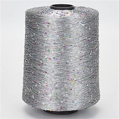 100G Summer Ice Silk Mercerisiertes Garn glitzerndes weißes Splitter-Paillettengarn merzerisiertes Garn Kugel-Glitzergarn Pailletten Beilaufgarn A-5 von UGEFKMQ