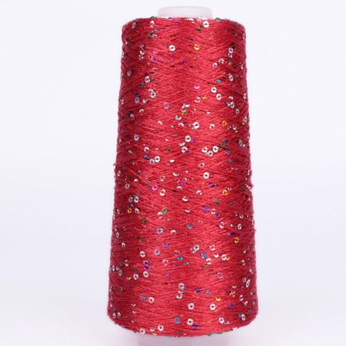 100G Summer Ice Silk Mercerisiertes Garn mehrfarbiges Paillette Garn Pailletten Glitzergarn Baumwollgarn glitzernd A-1 von UGEFKMQ