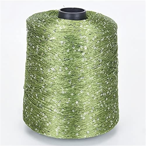 100g Häkelnadel mit Pailletten Garn Glitzergarn Paillettengarn Pailletten-Häkelgarn Gold glänzendes Glitzer-Strickgarn, A-13 von UGEFKMQ