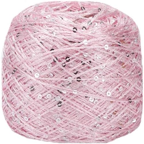 100g Summer Ice Silk Mercerisiertes Garn glitzerndes Garn Paillettengarn DIY handgewebte Stoffpuppe Strickwolle Decke A-11 von UGEFKMQ