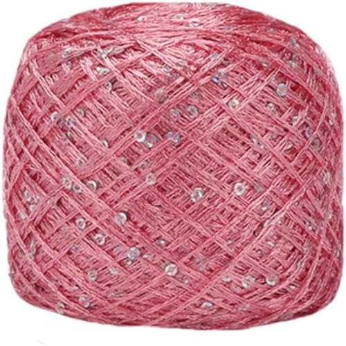 100g Summer Ice Silk Mercerisiertes Garn glitzerndes Garn Paillettengarn DIY handgewebte Stoffpuppe Strickwolle Decke A-13 von UGEFKMQ