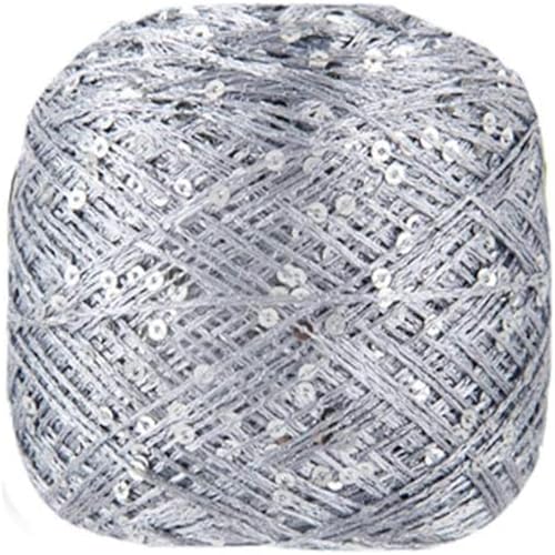 100g Summer Ice Silk Mercerisiertes Garn glitzerndes Garn Paillettengarn DIY handgewebte Stoffpuppe Strickwolle Decke A-4 von UGEFKMQ