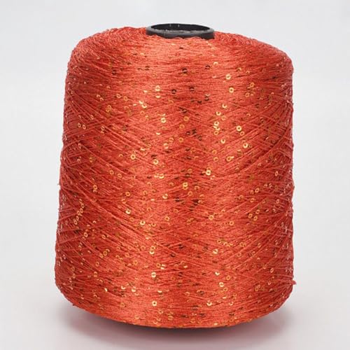 500g Häkelgarn zum Stricken mehrfarbiges Paillette-Garn mit Pailletten Summer Ice Silk Mercerisiertes Garn A-15 von UGEFKMQ